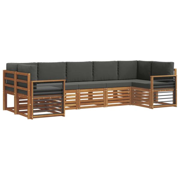 Комплекти дивани с възглавница 7 pcs Натурален и Антрацит