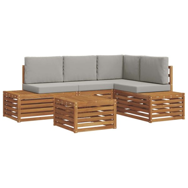 Комплекти дивани с възглавница 5 Брой Естествено и светло сиво