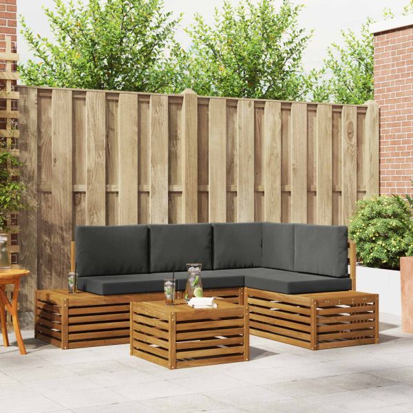 Комплекти дивани с възглавница 5 Брой Натурален и Антрацит