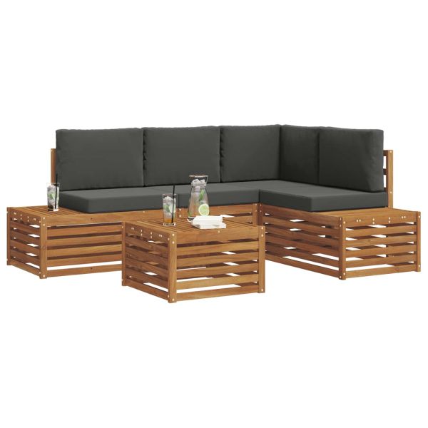 Комплекти дивани с възглавница 5 Брой Натурален и Антрацит