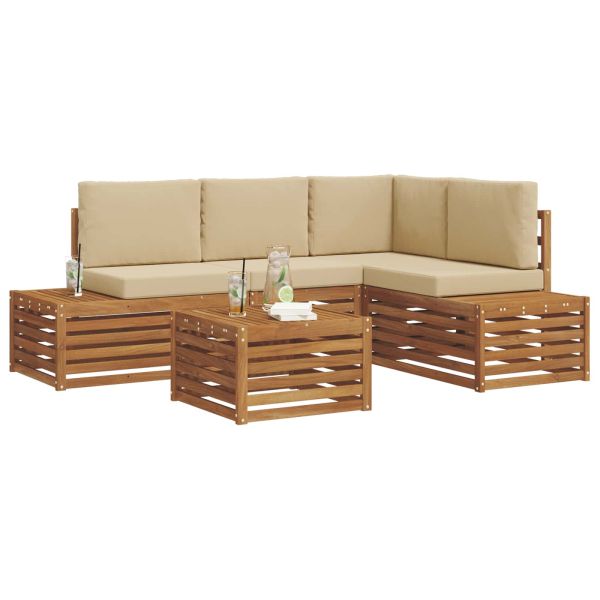 Комплекти дивани с възглавница 5 Брой Натурален и Бежов