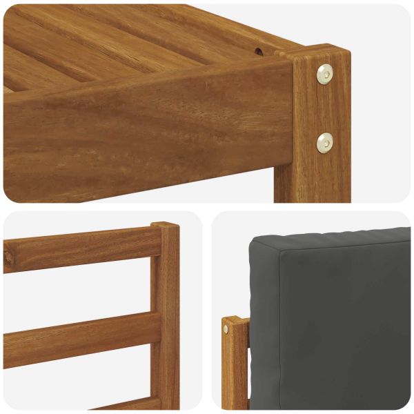 Комплекти дивани с възглавница 10 pcs Натурален и Антрацит