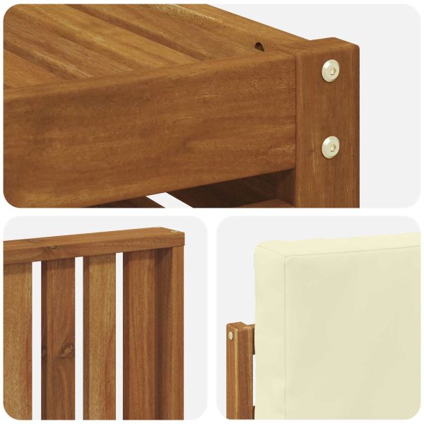 Комплекти дивани с възглавница 10 pcs Натурален и Крема