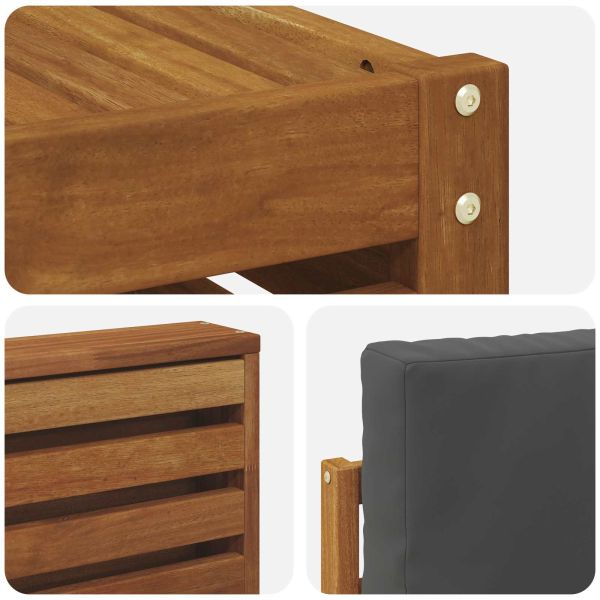 Комплекти дивани с възглавница 10 pcs Натурален и Антрацит