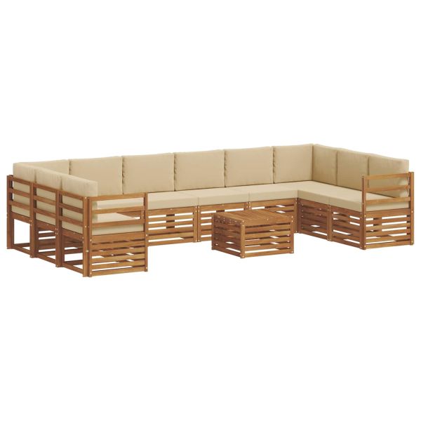 Комплекти дивани с възглавница 11 pcs Натурален и Бежов