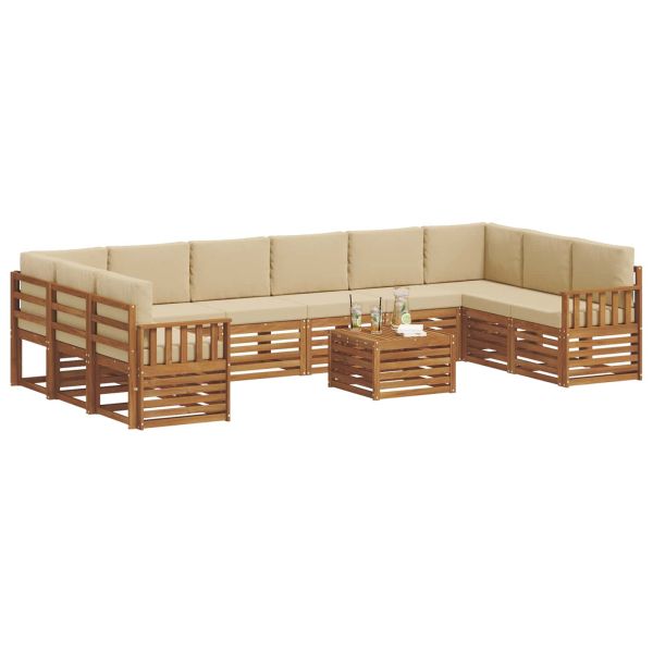 Комплекти дивани с възглавница 11 pcs Натурален и Бежов