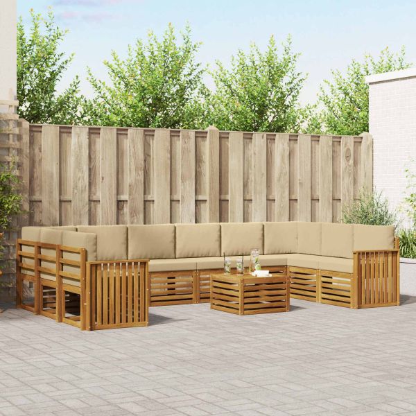 Комплекти дивани с възглавница 11 pcs Натурален и Бежов