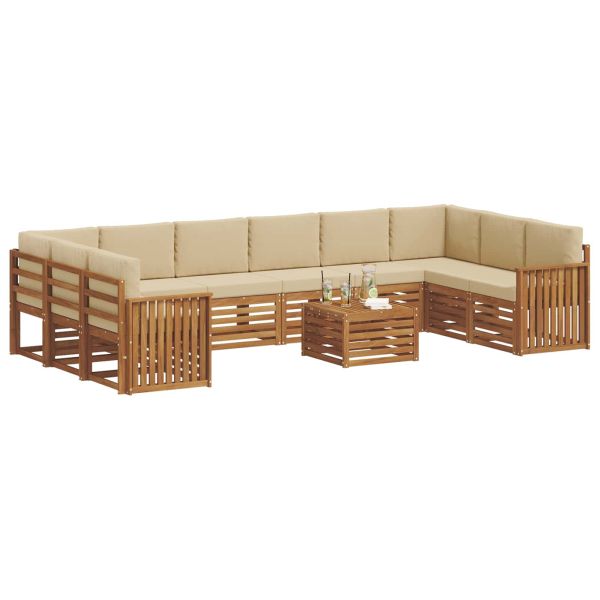 Комплекти дивани с възглавница 11 pcs Натурален и Бежов