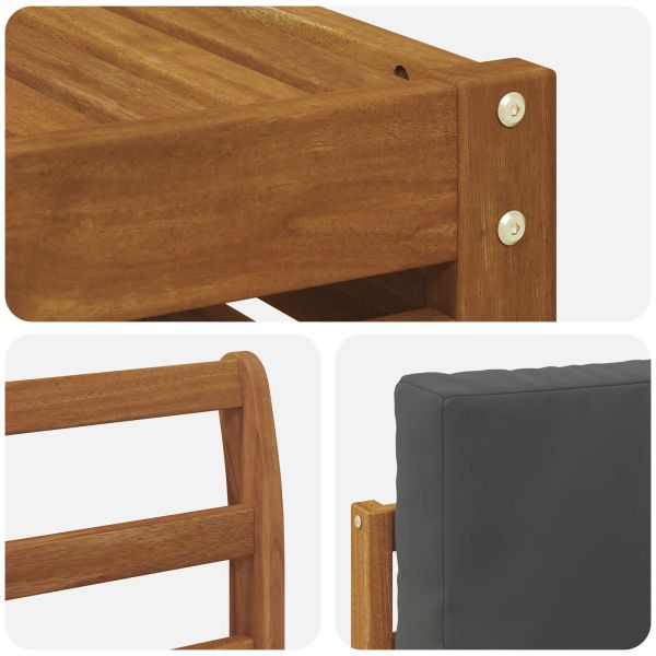 Комплекти дивани с възглавница 11 pcs Натурален и Антрацит