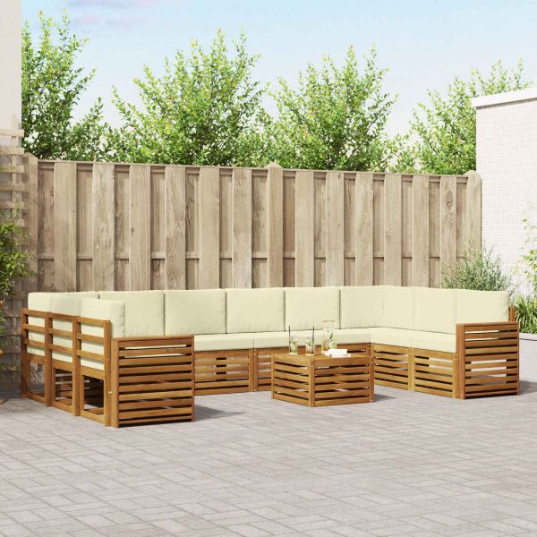 Комплекти дивани с възглавница 11 pcs Натурален и Крема