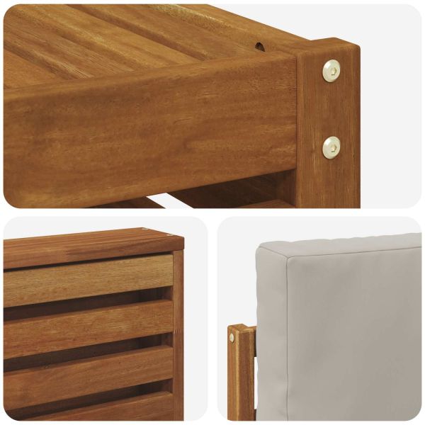 Комплекти дивани с възглавница 11 pcs Естествено и светло сиво