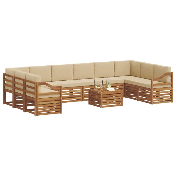 Комплекти дивани с възглавница 11 pcs Натурален и Бежов