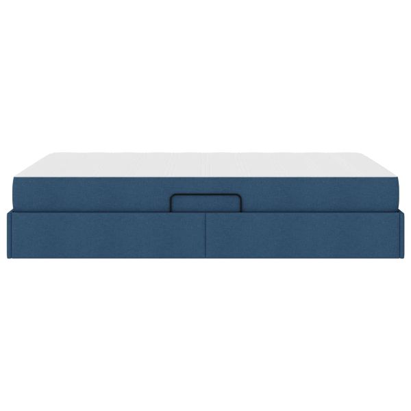 Легло с място за съхранение и матрак Синьо 120 x 190 cm