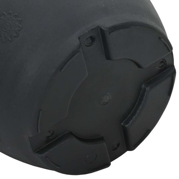 Саксии за растения 6 pcs Черно Ø 26 x 21.5 см Пластмаса