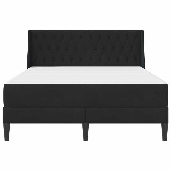Рамка за легло с матрак с матрак Черен 120 x 190 cm Кадифе