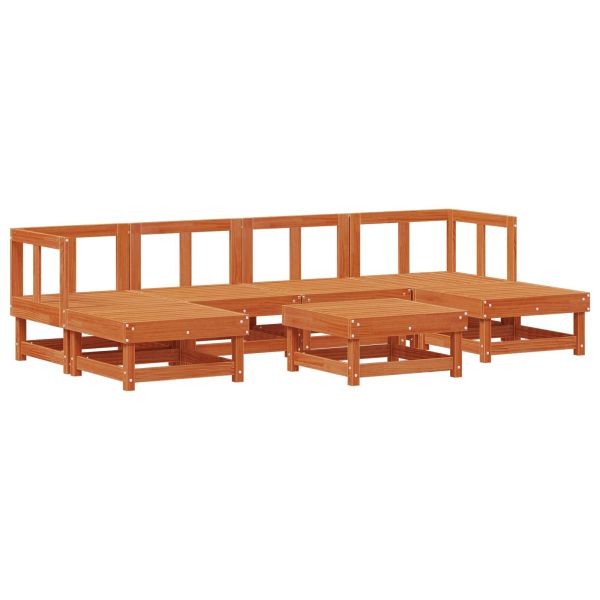 Комплект за почивка в градина 7 pcs Восъчен Кафяв