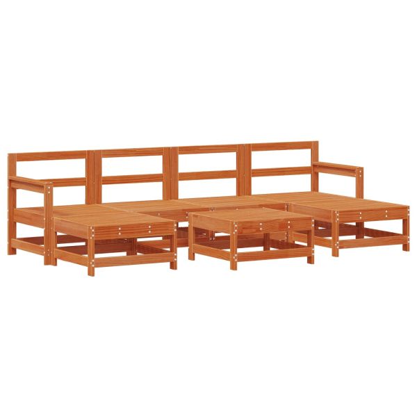 Комплект за почивка в градина 7 pcs Восъчен Кафяв