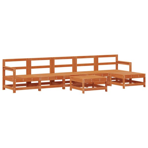 Комплект за почивка в градина 7 pcs Восъчен Кафяв