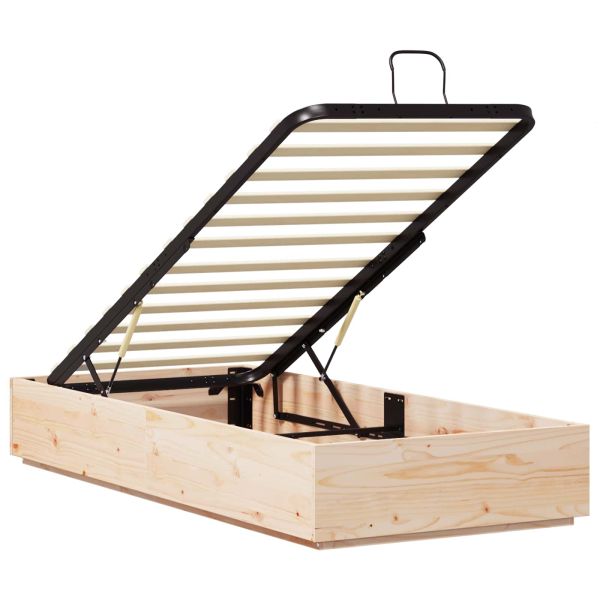 Отоманско легло Естествен 80 x 200 cm Масивна боровина