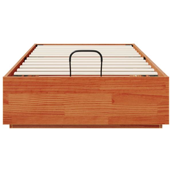 Отоманско легло Восъчен Кафяв 80 x 200 cm Масивна боровина