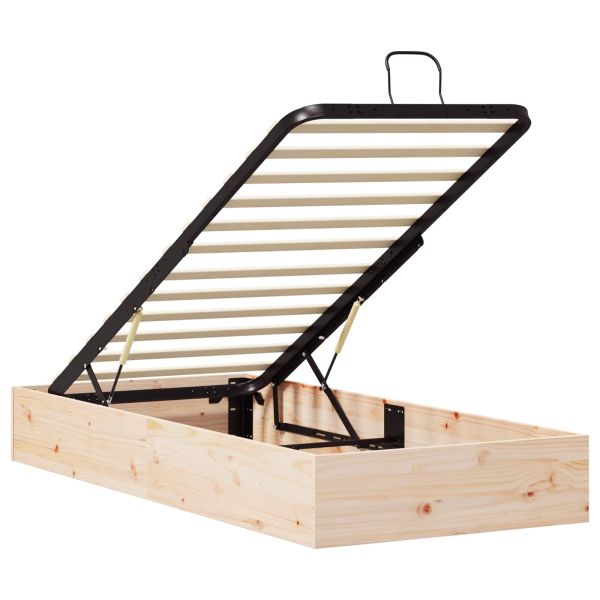 Отоман легло рамка с хранилище 2 pcs Естествен 70 x 190 cm