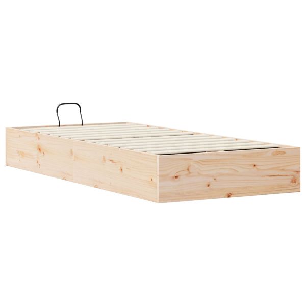 Отоман легло рамка с хранилище 2 pcs Естествен 70 x 190 cm