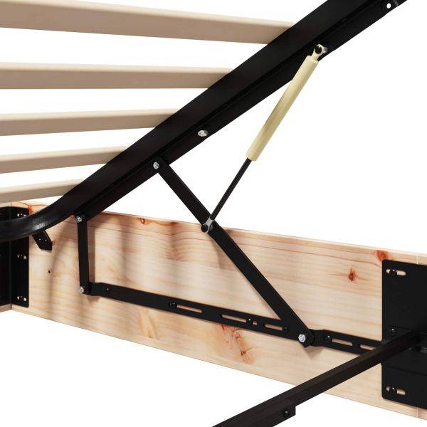 Отоман легло рамка с хранилище 2 pcs Естествен 70 x 190 cm