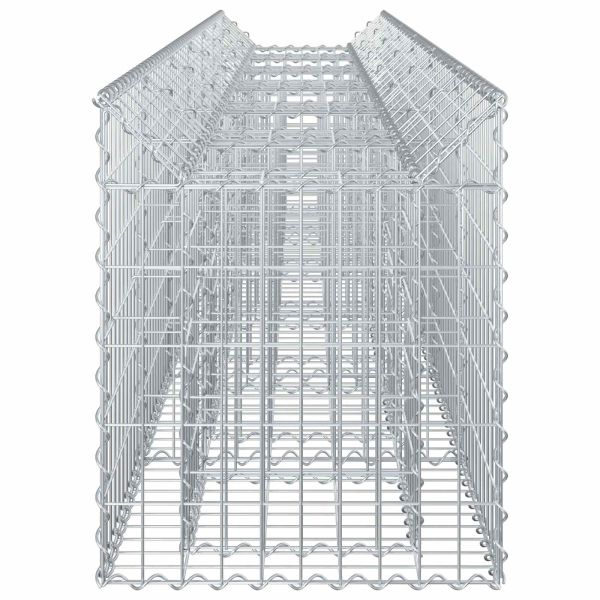 Габиона повдигнато легло 2 pcs Сребрист 300 x 50 x 60 см