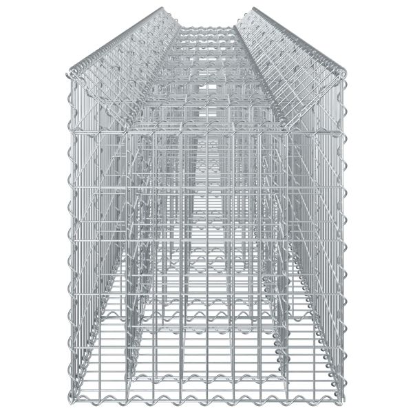 Габиона повдигнато легло 2 pcs Сребрист 400 x 50 x 60 см