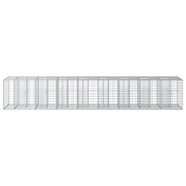 Габиона повдигнато легло 2 pcs Сребрист 340 x 60 x 55 см