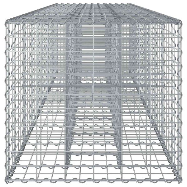 Габиона повдигнато легло 2 pcs Сребрист 340 x 60 x 55 см
