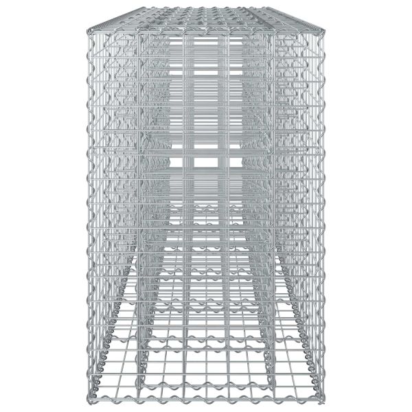 Габиона повдигнато легло 2 pcs Сребрист 250 x 50 x 80 см