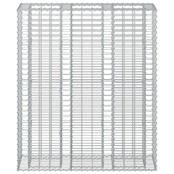 Габиона повдигнато легло 2 pcs Сребрист 130 x 50 x 150 см