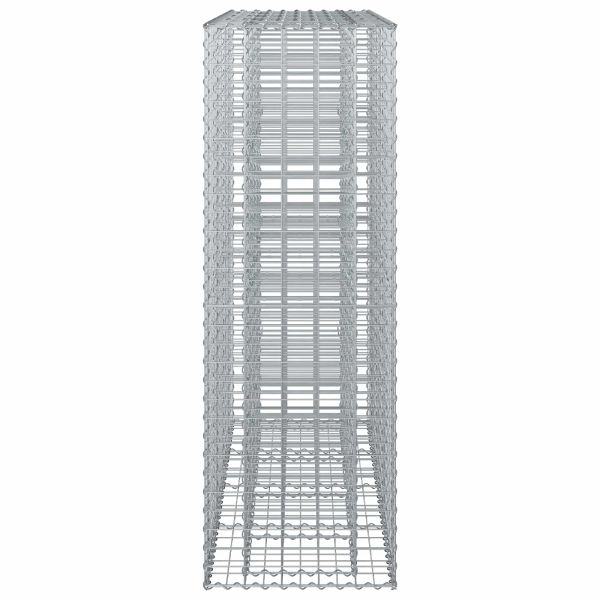 Габиона повдигнато легло 2 pcs Сребрист 170 x 50 x 150 см