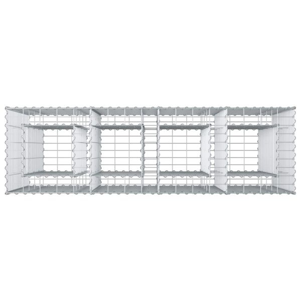 Габиона повдигнато легло 2 pcs Сребрист 170 x 50 x 150 см