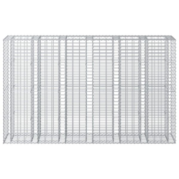 Габиона повдигнато легло 3 pcs Сребрист 250 x 50 x 150 см