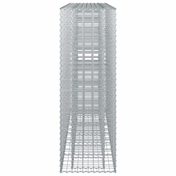 Габиона повдигнато легло 3 pcs Сребрист 250 x 50 x 150 см