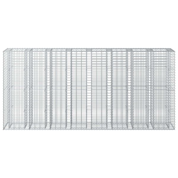 Габиона повдигнато легло 4 pcs Сребрист 330 x 50 x 150 см