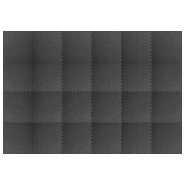 Пъзел за Упражнения 24 pcs Черен 8,64 ㎡ EVA Пяна