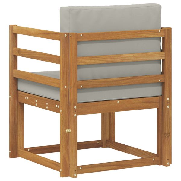 Комплект дивани за открито Солидно акациево дърво и полиестер