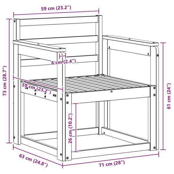 Комплект дивани за открито Солидно акациево дърво Естествен