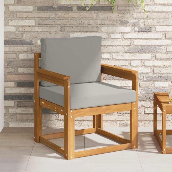 Външен диван Солидно акациево дърво и полиестер