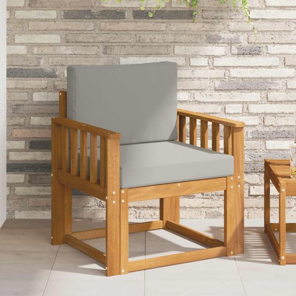 Външен диван Солидно акациево дърво и полиестер