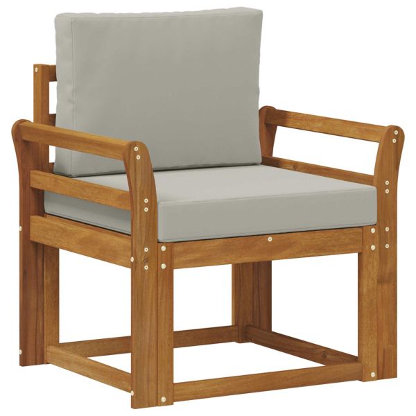 Външен диван Солидно акациево дърво и полиестер