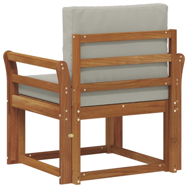 Външен диван Солидно акациево дърво и полиестер