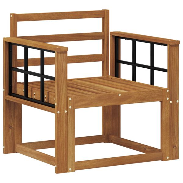 Комплект дивани за открито Солидно акациево дърво Естествен