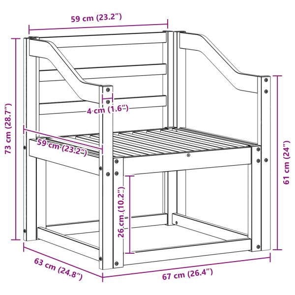 Комплект дивани за открито Солидно акациево дърво Естествен