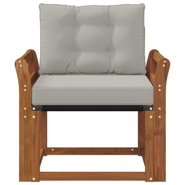 Комплект дивани за открито Солидно акациево дърво и текстилена