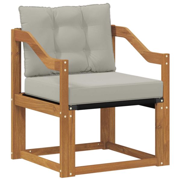 Комплект дивани за открито Солидно акациево дърво и текстилена