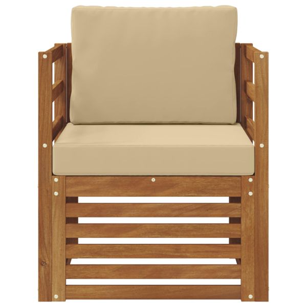 Комплект дивани за открито Естествен 67 x 63 x 73 см